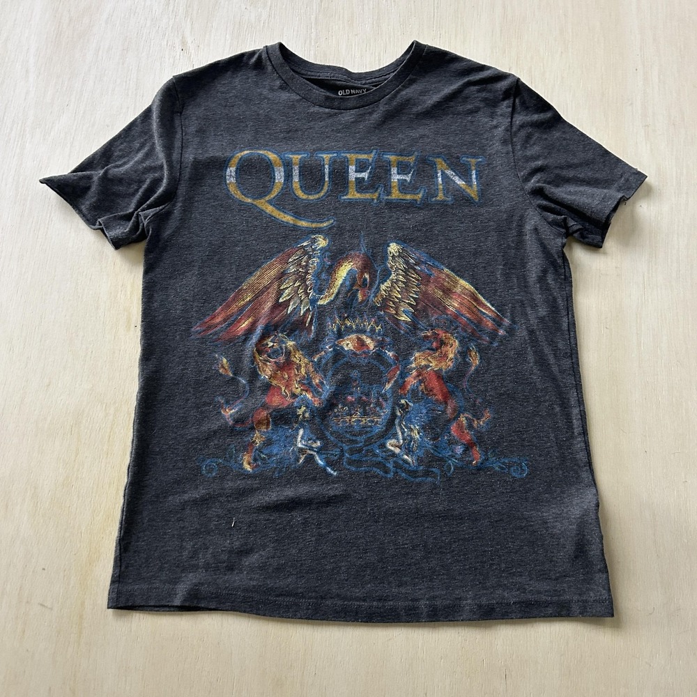 Old Navy Shirt Womens XS Gray Queen Band Graphic Short Sleeve Rock Tee